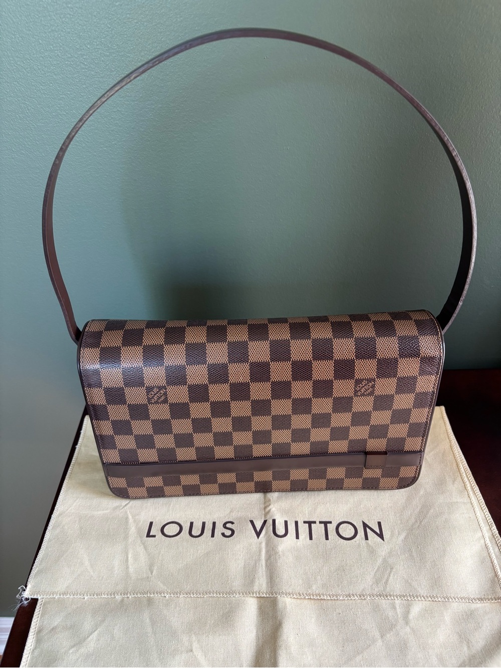 Louis Vuitton Tribeca Long Damier Ebene Shoulder Bag